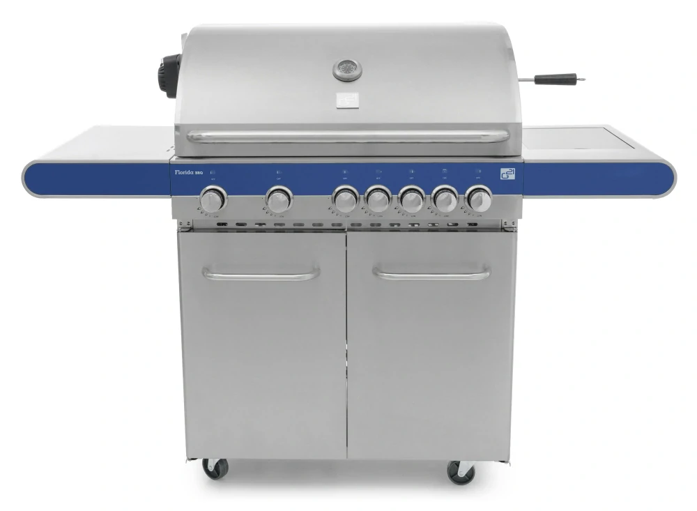 G21 Plynový gril Florida BBQ Premium line, 7 hořáků, infra 6390350, nerez, litinový rošt, jehla
