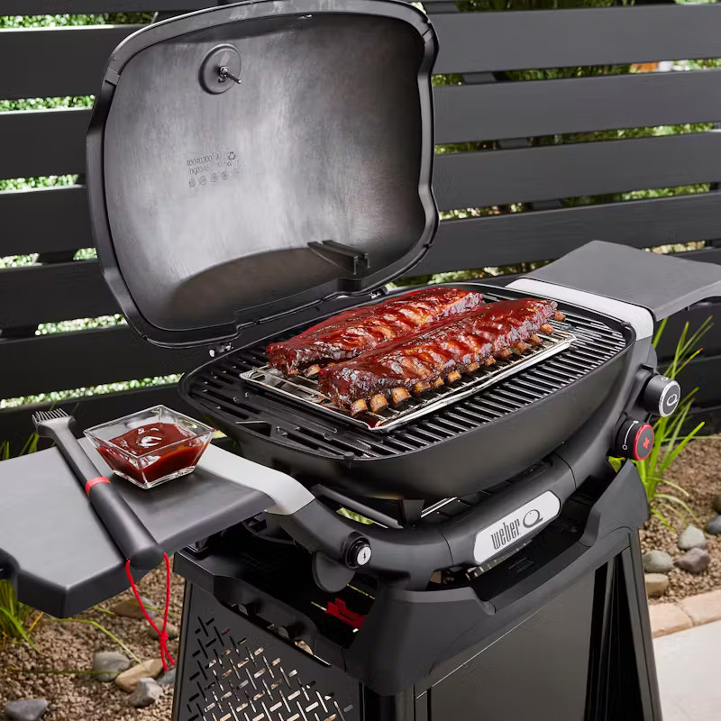 Plynový gril Weber Q3200N+ s vozíkem, stolky Premium 6,5 kW, 1501126