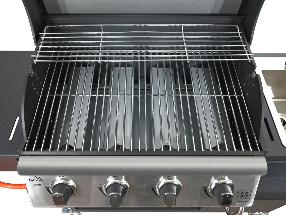 Cattara Gril plynový IBIZA 14103, 12,8 kW, 4 hořáky, s umyvadlem, skříňkou, plocha 63x40cm