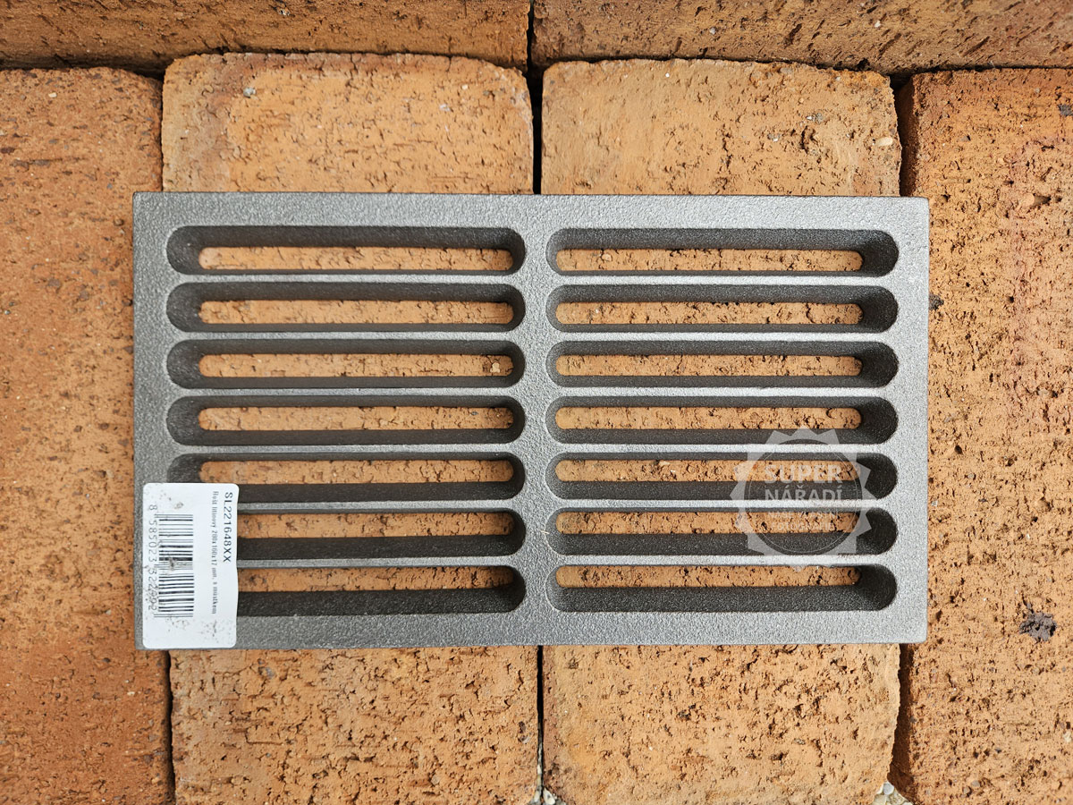 Strend Pro Litinový rošt 280x160x17 mm 11x6" 221648 s můstkem, do topeniště kamen, krbů