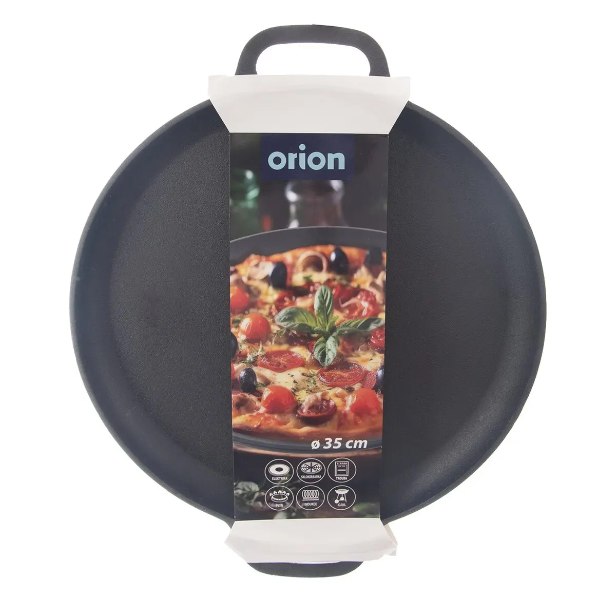 Orion pánev Litina 35 cm 113209, 2 madla, hladká
