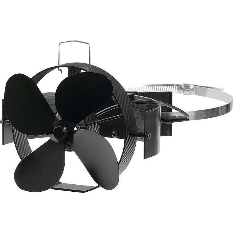 Strend Pro ventilátor ke krbu 4-lopatkový 2120094, magnetický, náklopný, úchyt na kouřovod TP2010