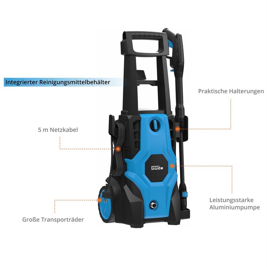 Güde Vysokotlaká myčka GHD 1800-135, 85925, vapka, tlakový čistič 1800W