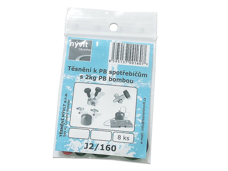 Sada těsnění k PB spotřebičům s 2kg bombou J2/160 CZ Nývlt TSM 8 ks