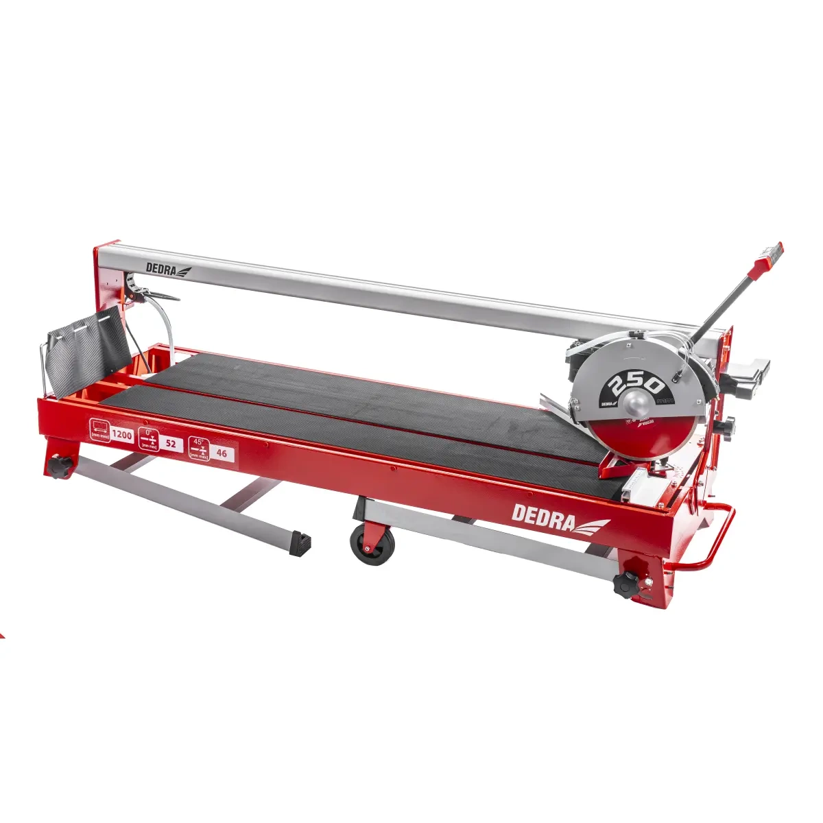 Dedra řezačka dlaždic 1200W, kotouč 250mm DED7819, délka řezu dlaždic max. 120 cm, stůl