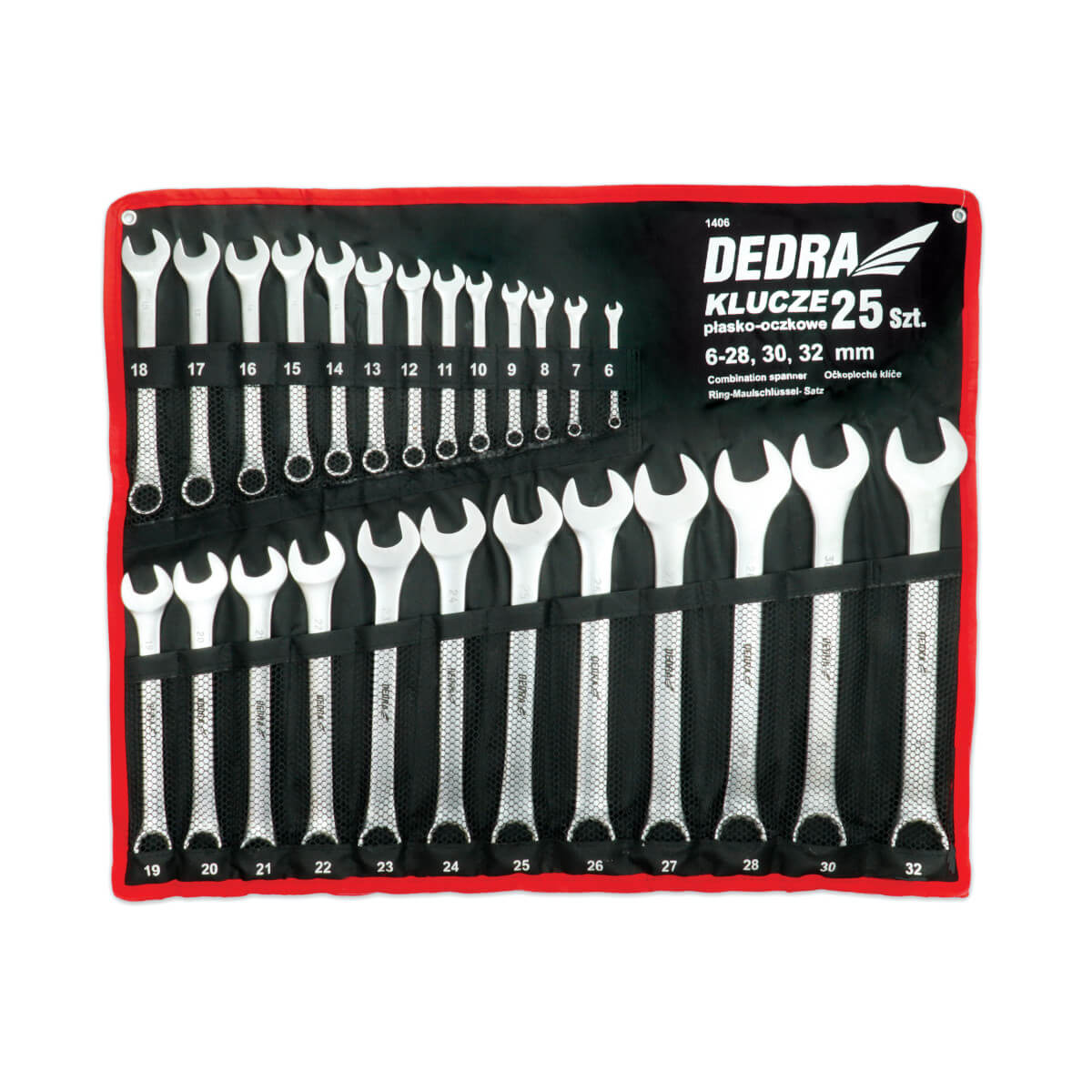 Dedra sada klíč očkoplochý CrV, sada 25ks, 6-28,30,32mm, 1406