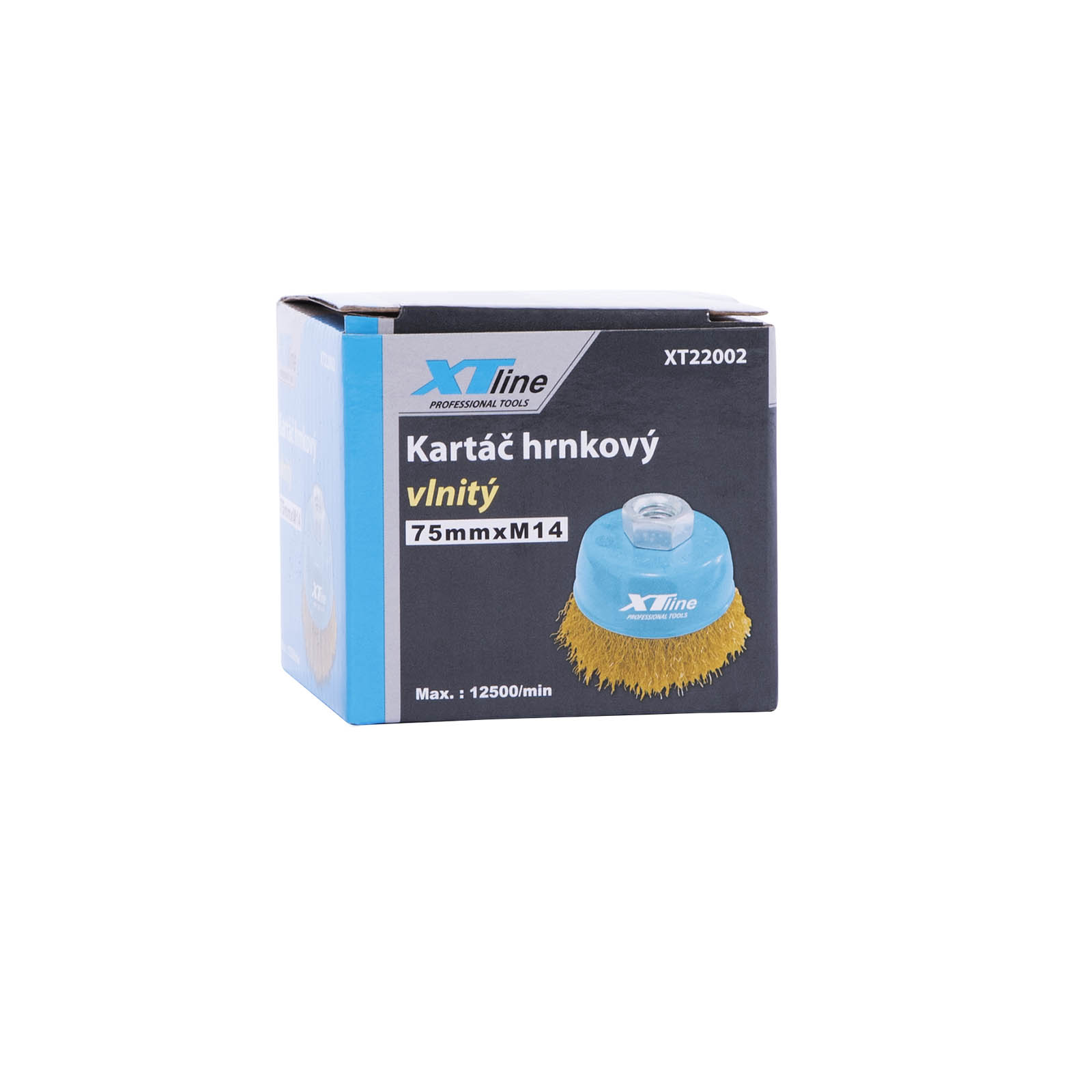 XTLINE kartáč hrnkový vlnitý 75 mm, M14 XT22002