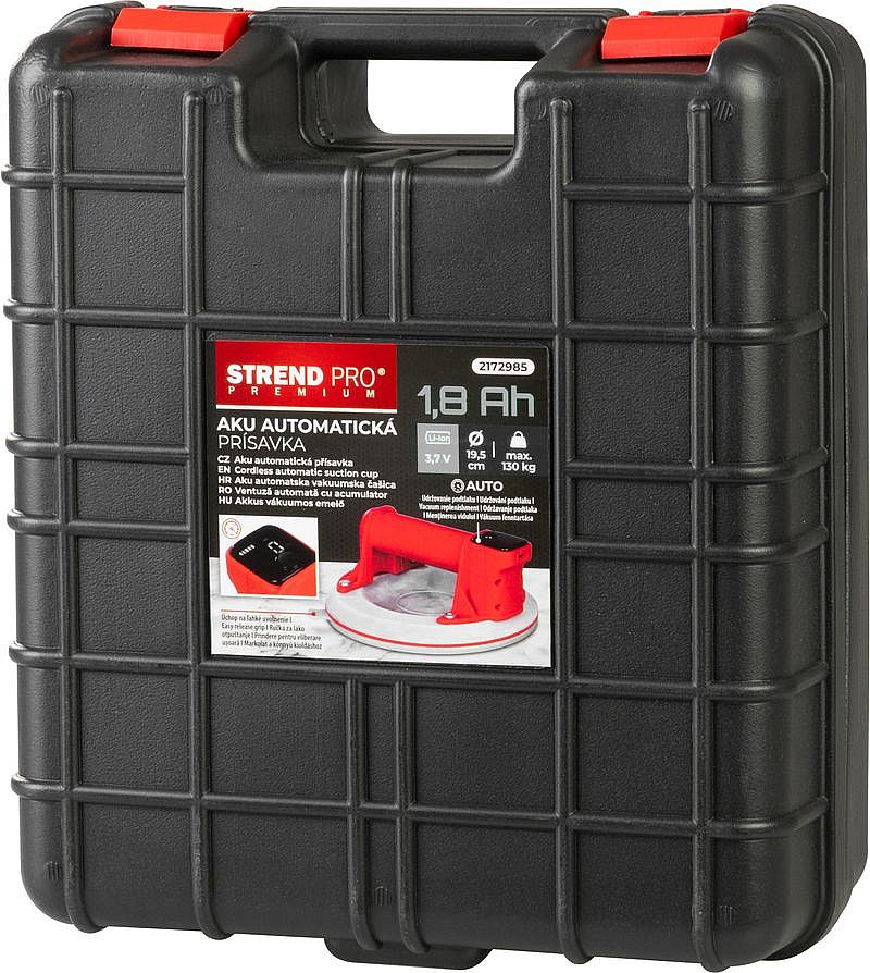 Strend Pro Aku přísavka na dlažbu, sklo 3,7V 1,8Ah, do 130kg, 2172985 Premium