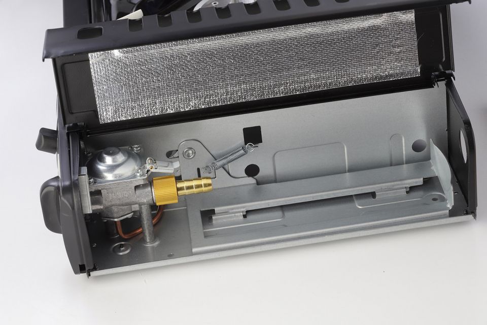 Meva plynový vařič Thunder DUAL UKP25003 na kartuše 227g a PB láhev, černo-zelený