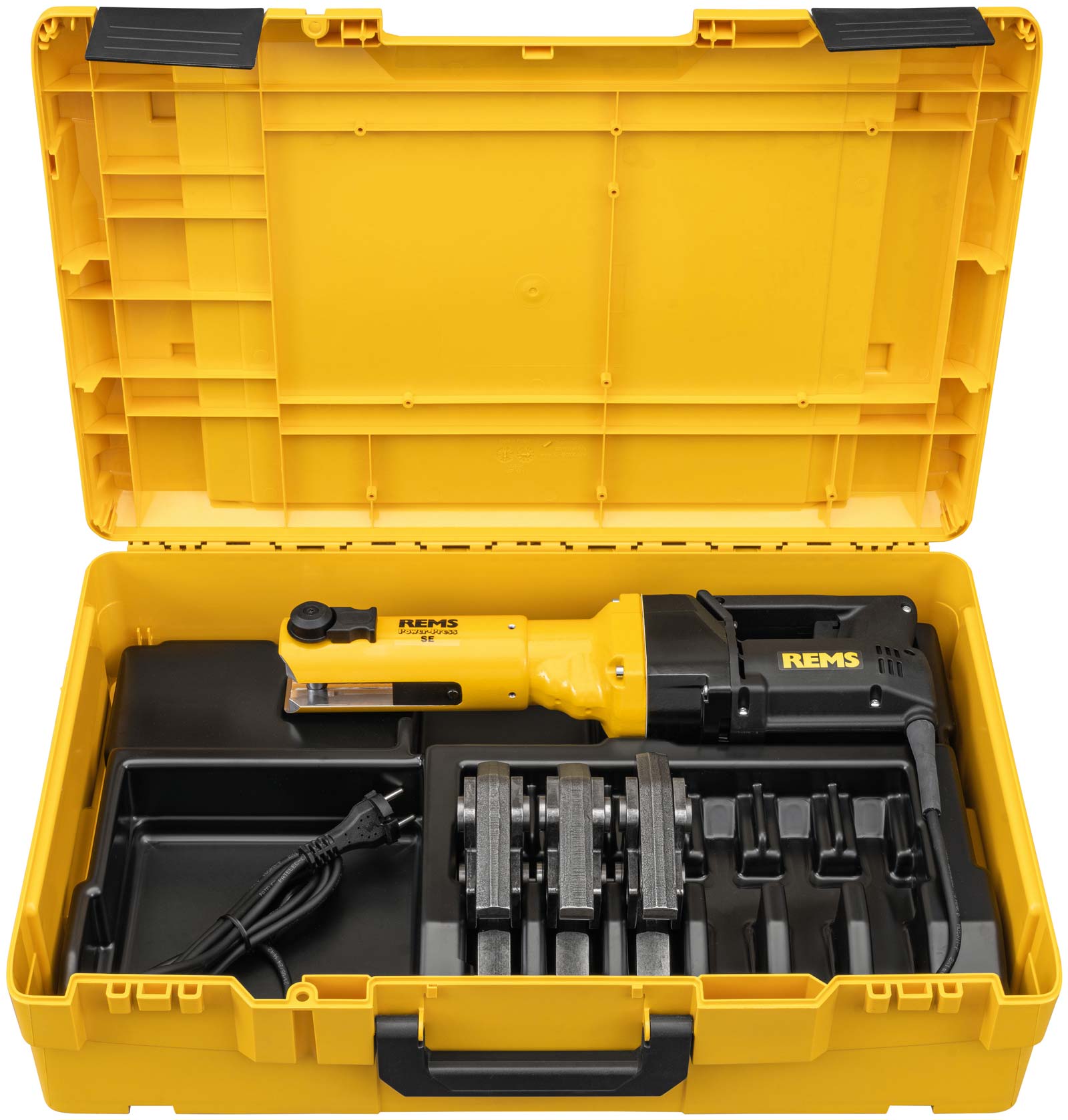Rems Power-Press SE hydraulický lis na trubky 230V, 572113, kufr XL-Boxx Basic-Pack, 32 kN