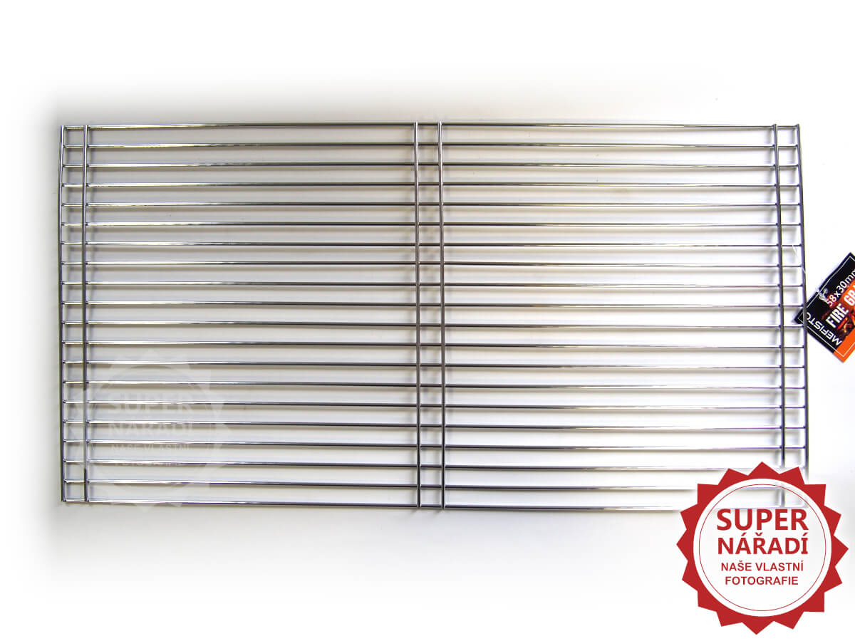 Grilovací rošt 58x30cm chromovaný 3mm hobby Mefisto 43058