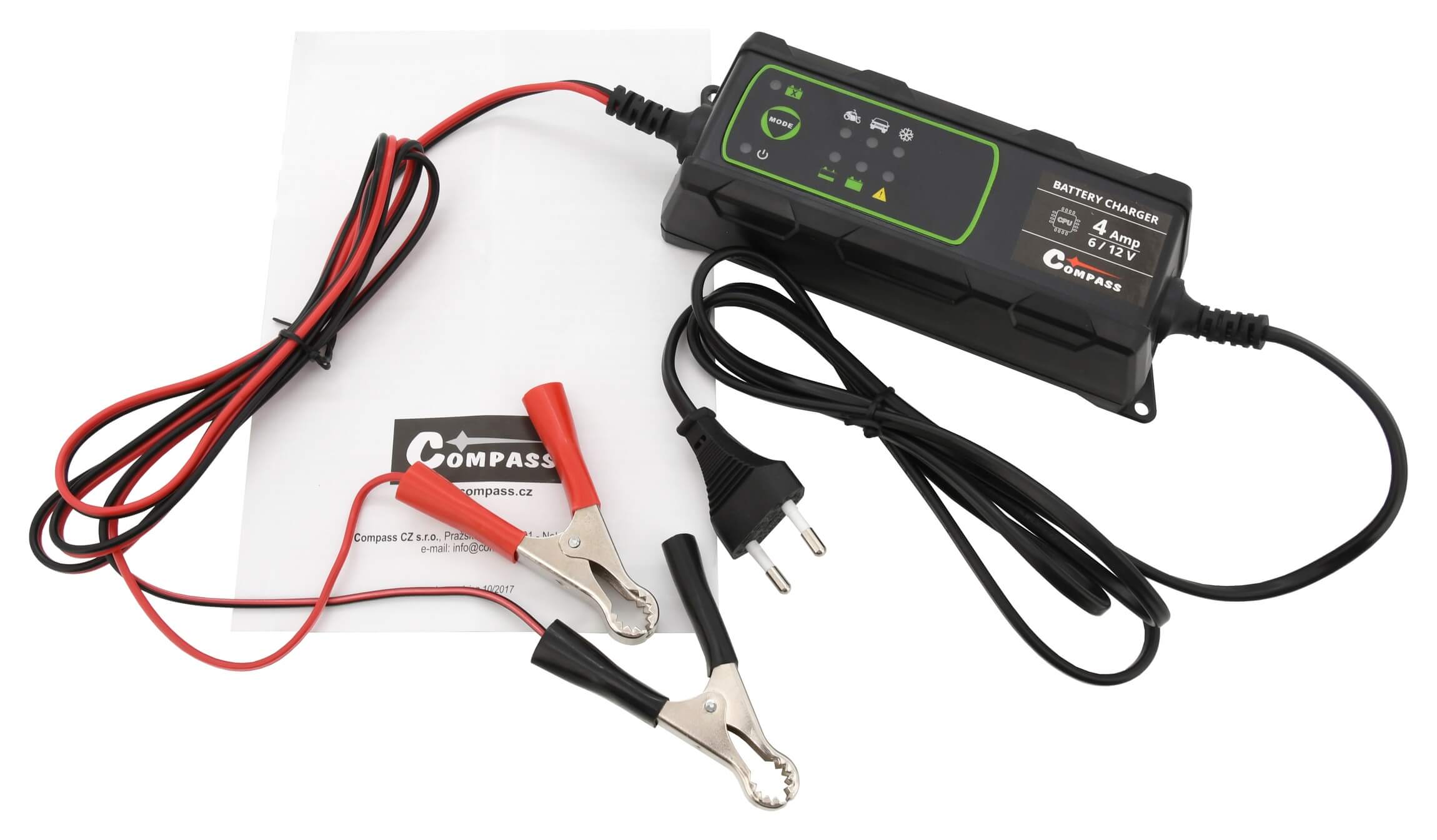 Compass Nabíječka mikroprocesor 4Amp 6/12V PB/GEL max. 120Ah