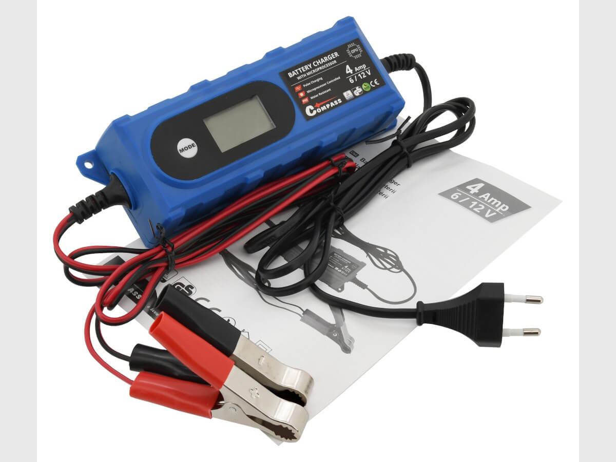 Compass Nabíječka mikroprocesor 3,8Amp 6/12V PB/GEL LCD display, 07146