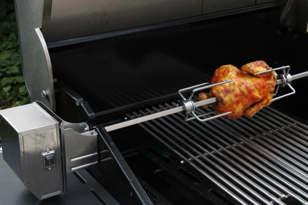 GrandPro otočný rožeň Rotisserie A07101044G, elektrická grilovací jehla 4W 230V, 2x4-bodec