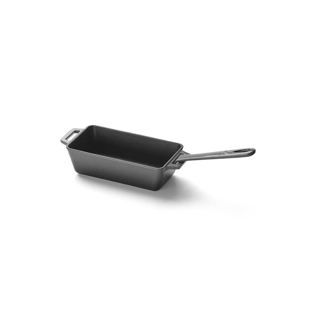 GrandPro Litinový pekáč 27x12 cm na chléb A03001006T, s rukojetí, šedý smalt