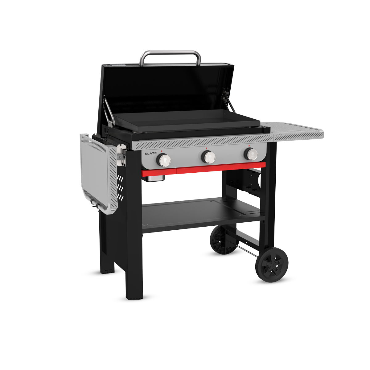 Weber Slate GPD 71 cm Premium plancha gril, 1501794 litinová plotna, 3 hořák, stolky Weber Works