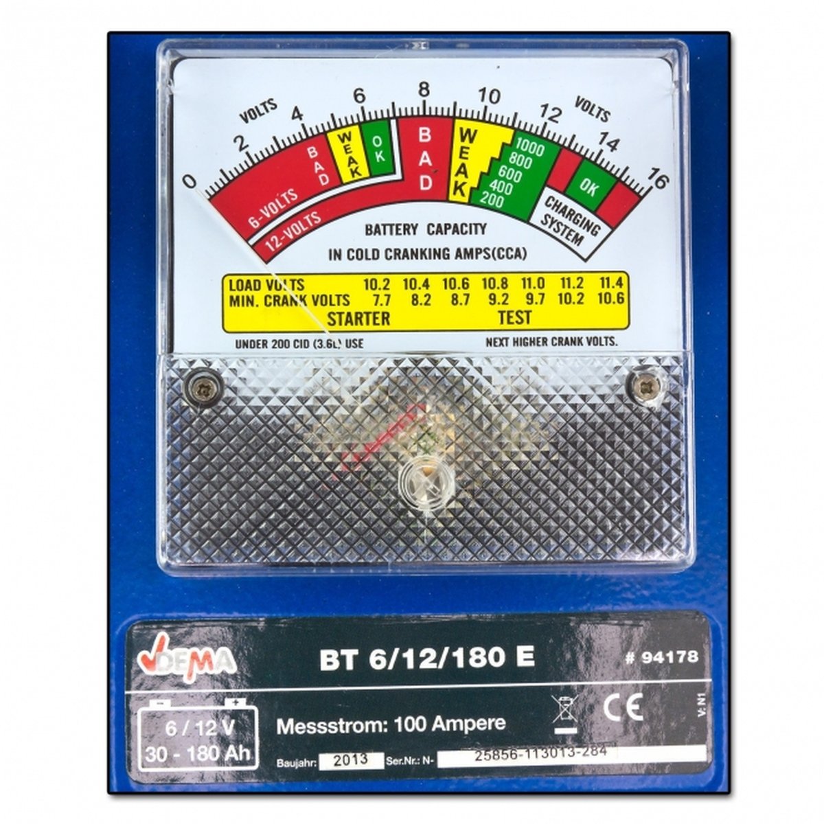 Zkoušečka akumulátorových baterií BT 180 Dema D94178