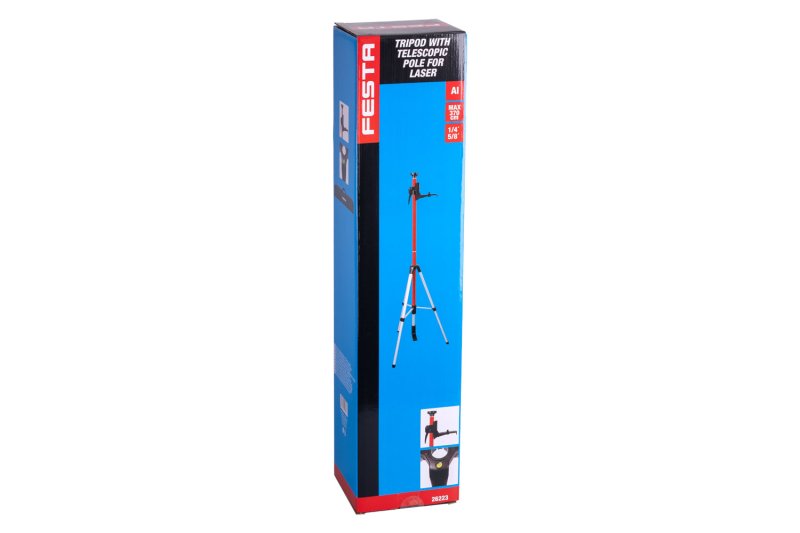 Festa rozpěrná tyč 3,7m se stativem ALU a držákem pro laser 26223, závit 1/4", 5/8"