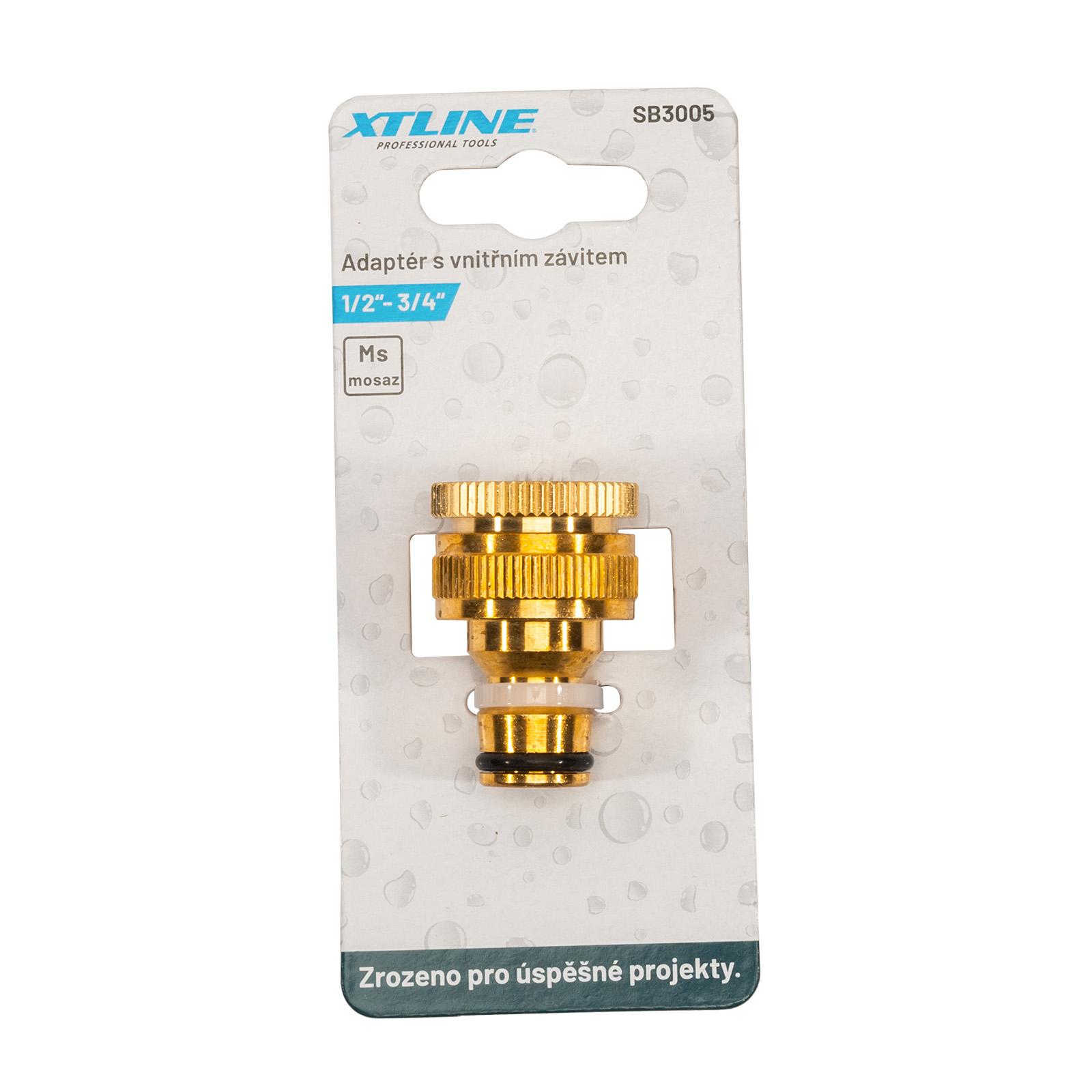 XTLINE Adaptér mosazný s vnitřním závitem  3/4" - 1", SB3001, Ms na zahradní kohout