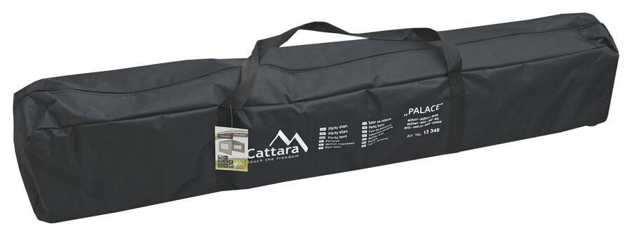 Párty stan nůžkový 3x3 m s bočnicemi Palace Cattara 13348, nepromokavý, béžový s okny