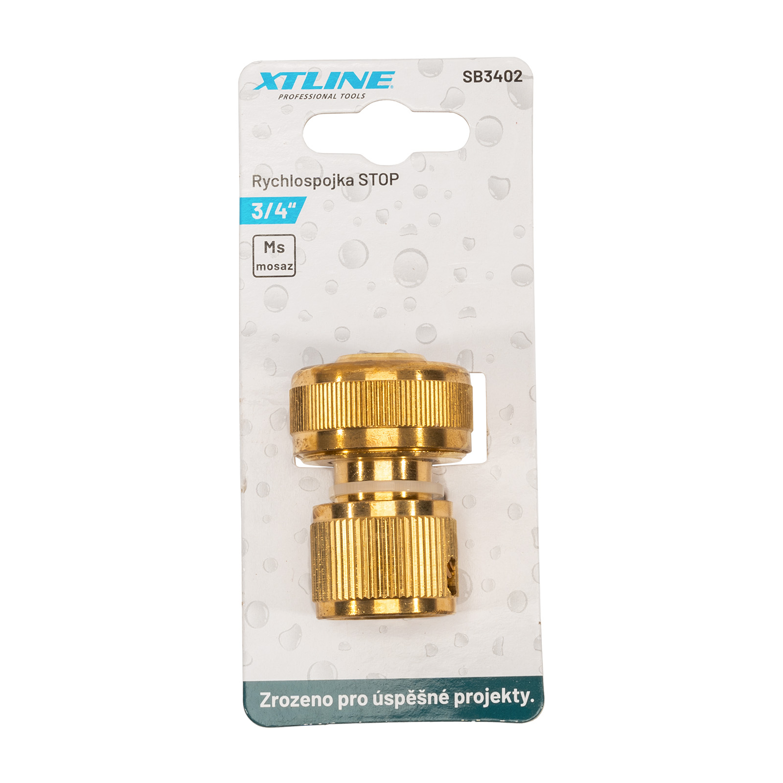 XTLINE Rychlospojka mosazná STOP 3/4", SB3402 na zahradní hadici