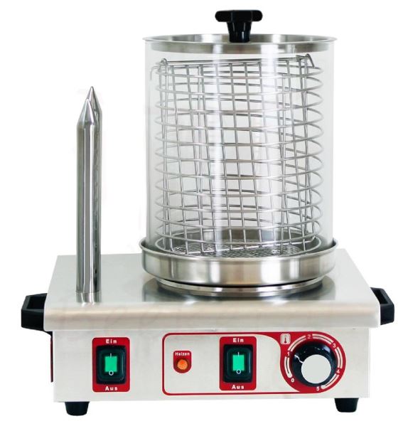 Párkovač hot dog 550W, 2 trny, 2x regulace BHG06c Beeketal, rozpékač rohlíků