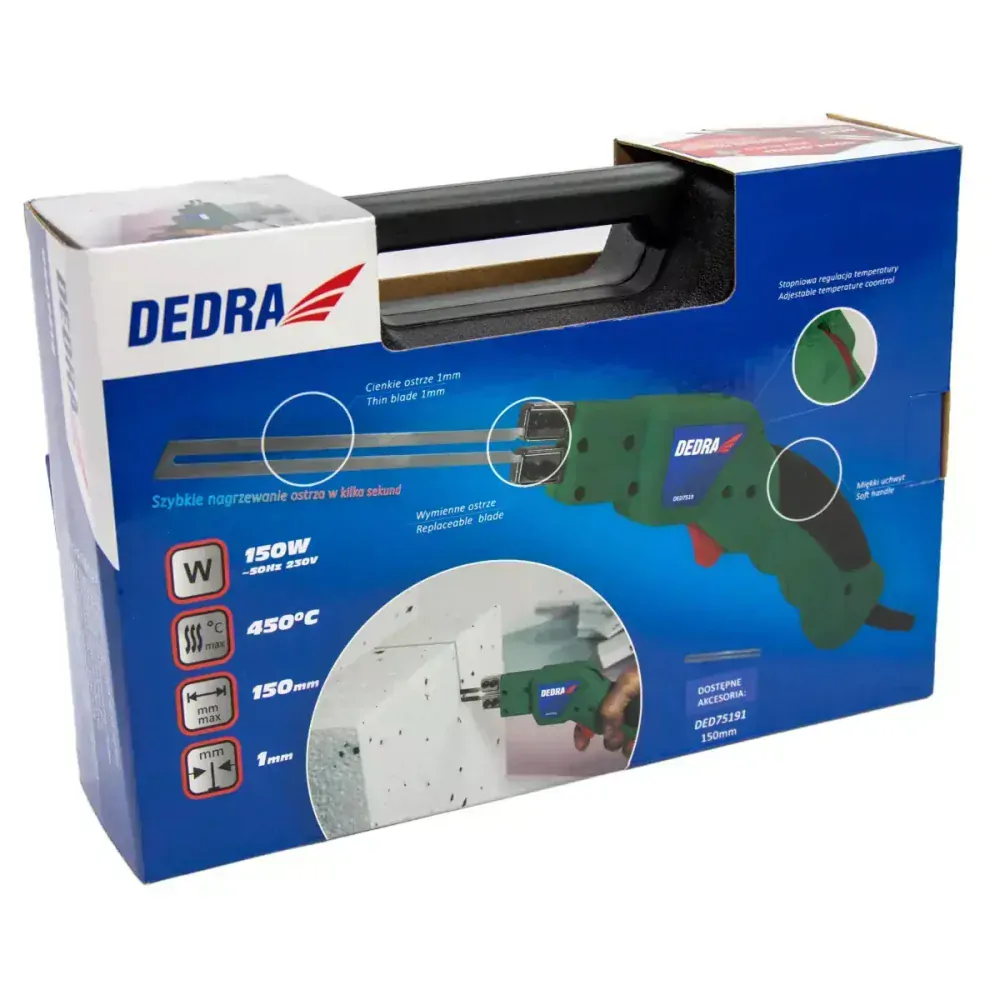 Dedra Termický nůž 15 cm 150W, 230V řezačka na polystyren DED7519