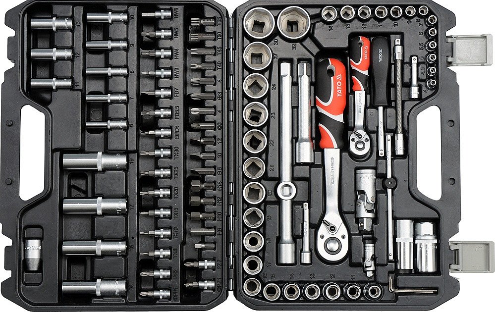YATO Gola sada 1/2", 1/4" + příslušenství 94 ks YT-12681