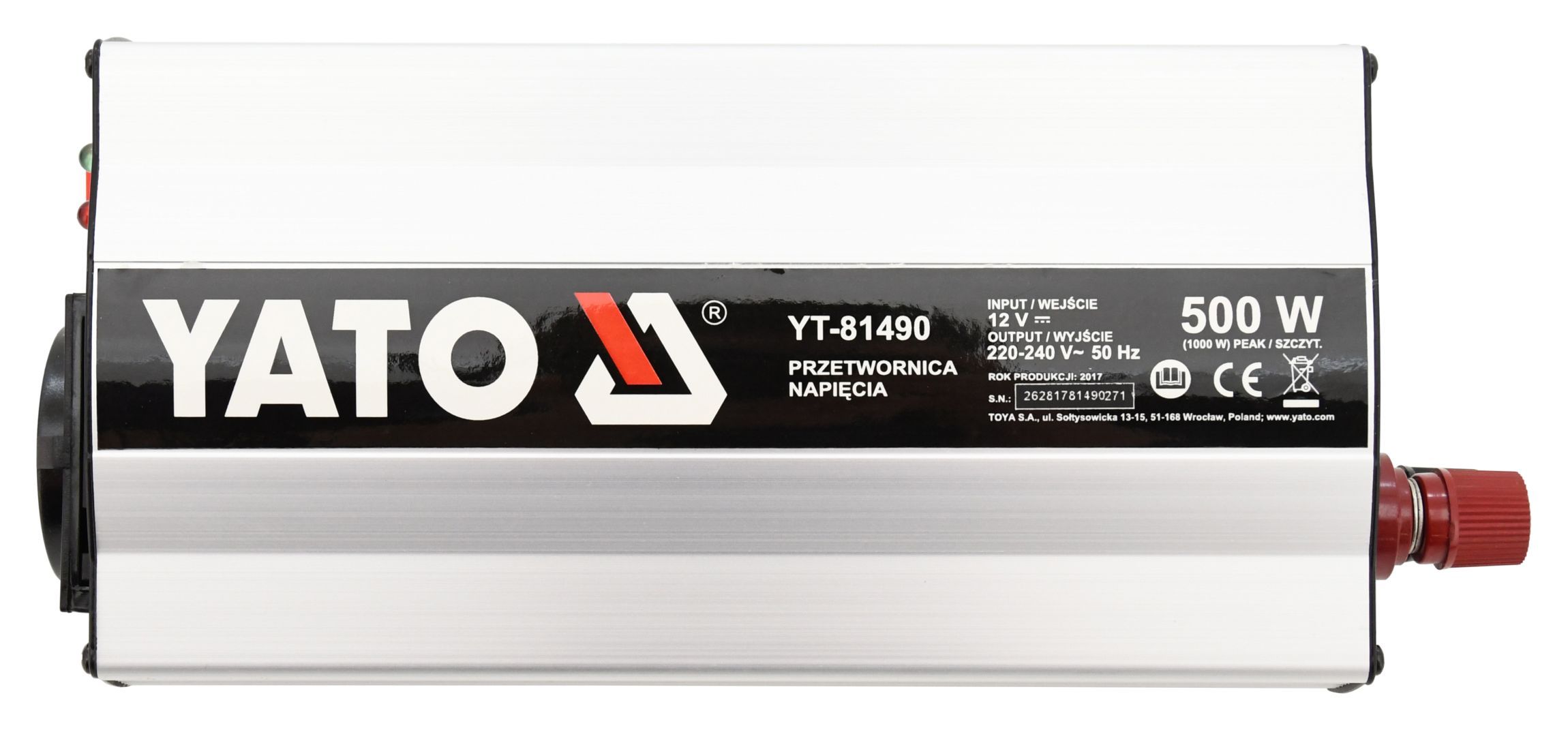 Yato Měnič napětí 12/230V 500W, YT-81490