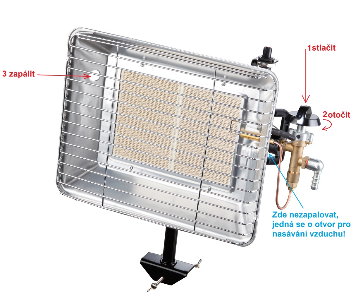 Plynový teplomet - Topidlo BRI Meva 4,2 kW piezo, TB01005P