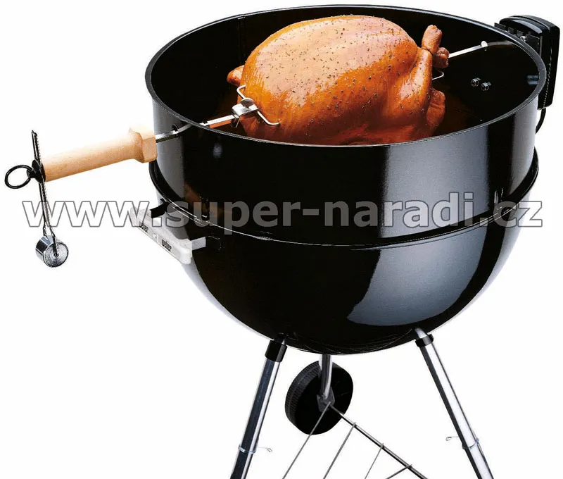 Weber Otáčecí špíz pro BBQ 57 cm, rožeň s motorkem 230V pro grily, 7494