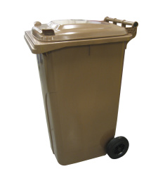Plastová popelnice 240 l hnědá, Meva, Typ 0005-5