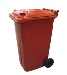 Plastová popelnice 240 l červená, Meva, Typ 0005-6