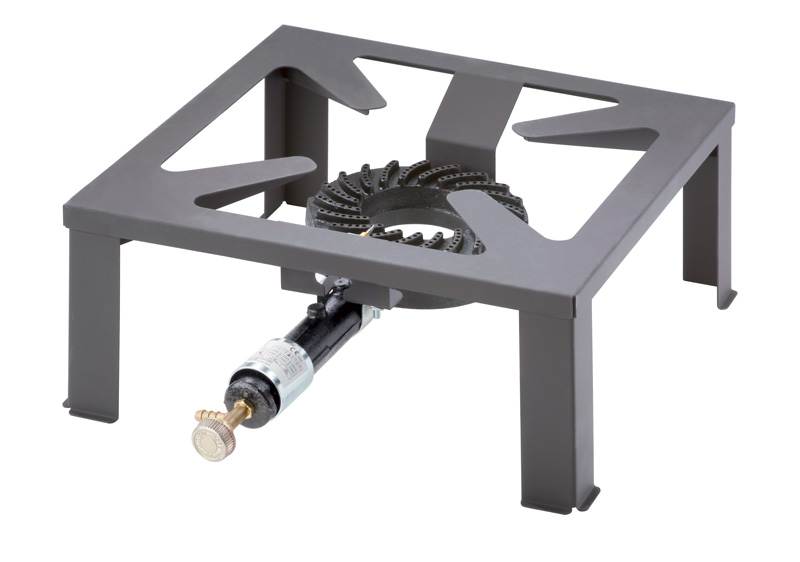 Set plynový LPG vařič 7,5 kW, 40 cm litinová pánev Gastro Meva 02102, PWI 4501 SN