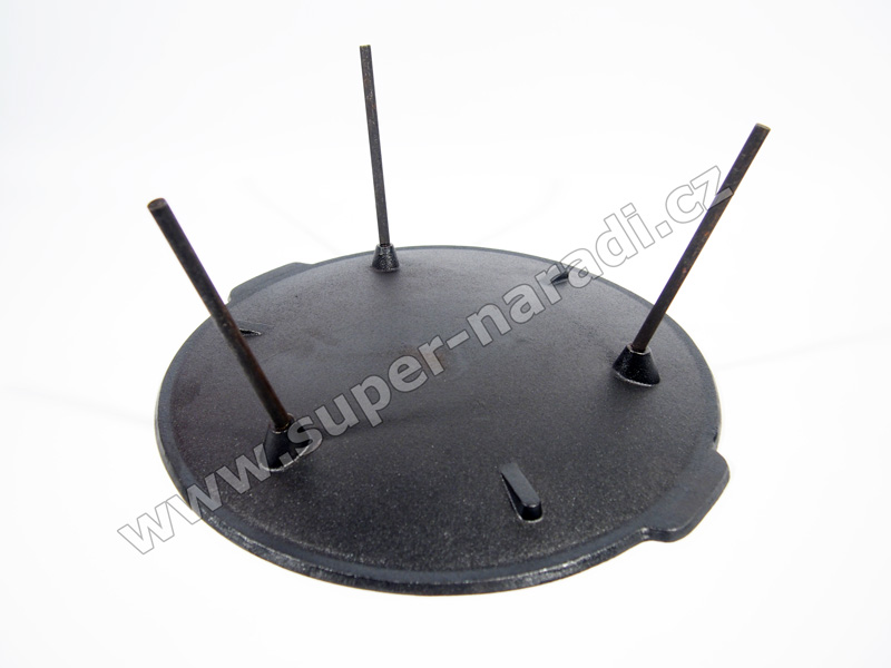 Grilovací litinový plát 45 cm, kruhový, na nožkách PWI 4536 Wok prohnutý