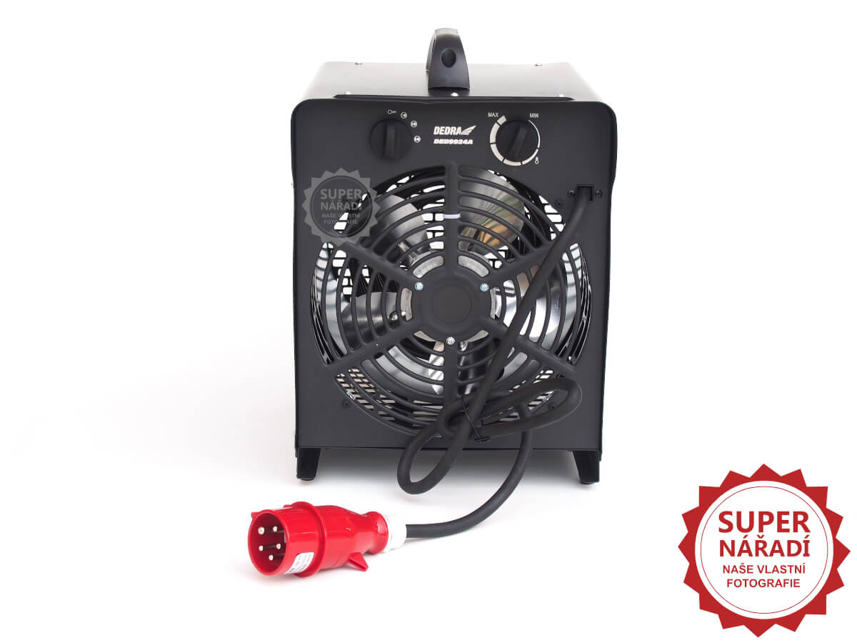 Dedra Elektrický ohřívač vzduchu 9kW 400V s ventilátorem, spirálový DED9924A Duo plášť