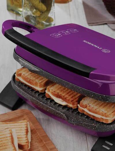 Kontaktní gril 1800W vroubkovaný fialový Tostkolik Korkmaz A329-18