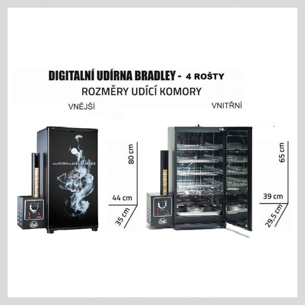 Bradley udírna, 4-roštová, smoker, 230V, BS611EU