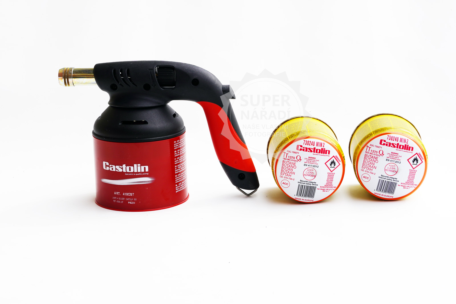 Castolin Plynový hořák 1,4 kW piezo KIT + 2 kartuše 190g 754313 45090.LSP letlampa