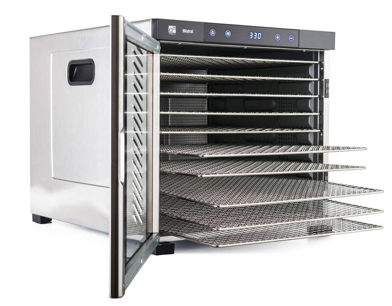 G21 Mistral sušička potravin, ovoce 10 táců, 1100W nerez 6008113