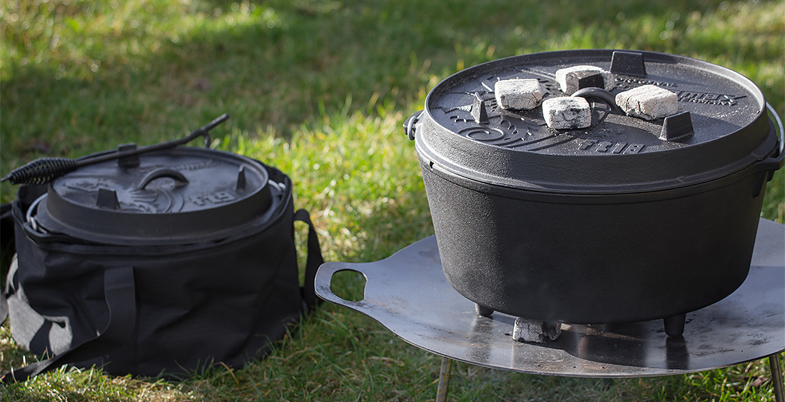 Litinový kotlík 16,1 l s poklicí Dutch Oven ft18 s nožkami Petromax 701812 Holandská trouba