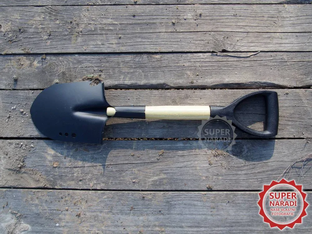 Mini rýč - lopatka 68 cm Dedra 80C001 s dřevěnou násadou, špičatý
