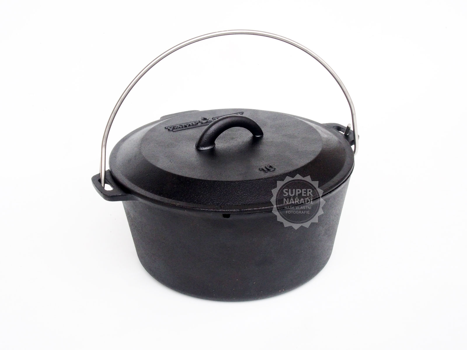 Litinový hrnec 25 cm 4 l s poklicí Camp Chef Dutch Oven bez nožiček CC-C10EU Universal