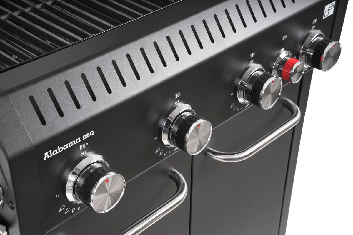 G21 Plynový gril 17kW Alabama Black BBQ Premium Line 63903110, černý, boční vařič, gastro miska