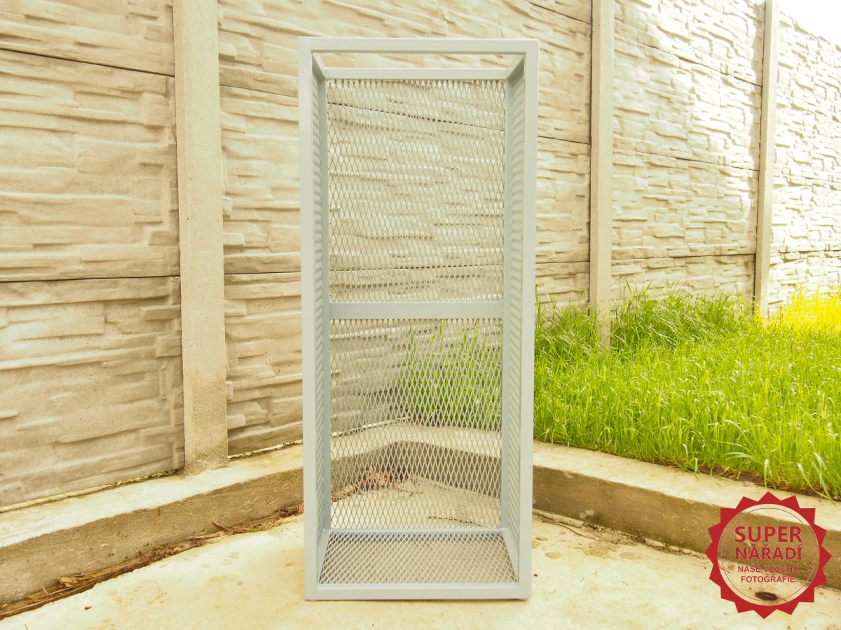 GFIRE stojan na dřevo 46x35x110cm Mercury Tower zásobník - šedý