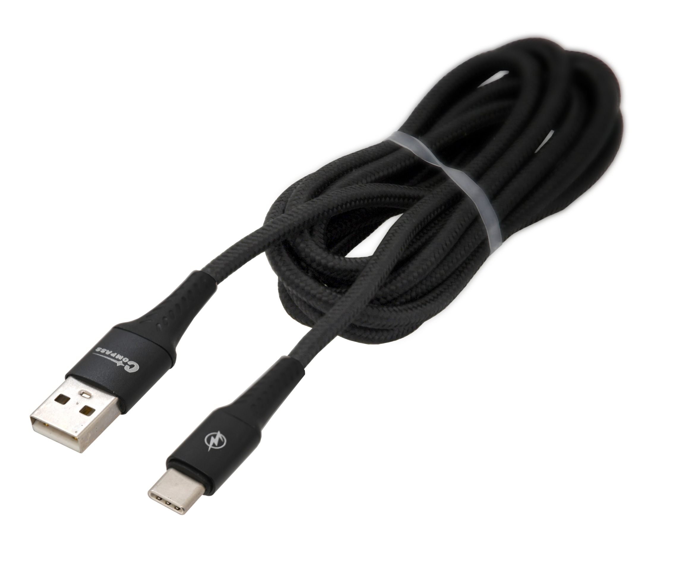 Datový, nabíjecí kabel USB-C, USB-A Speed 480 Mb/s 1,5 m 5.0A 07707 Compass