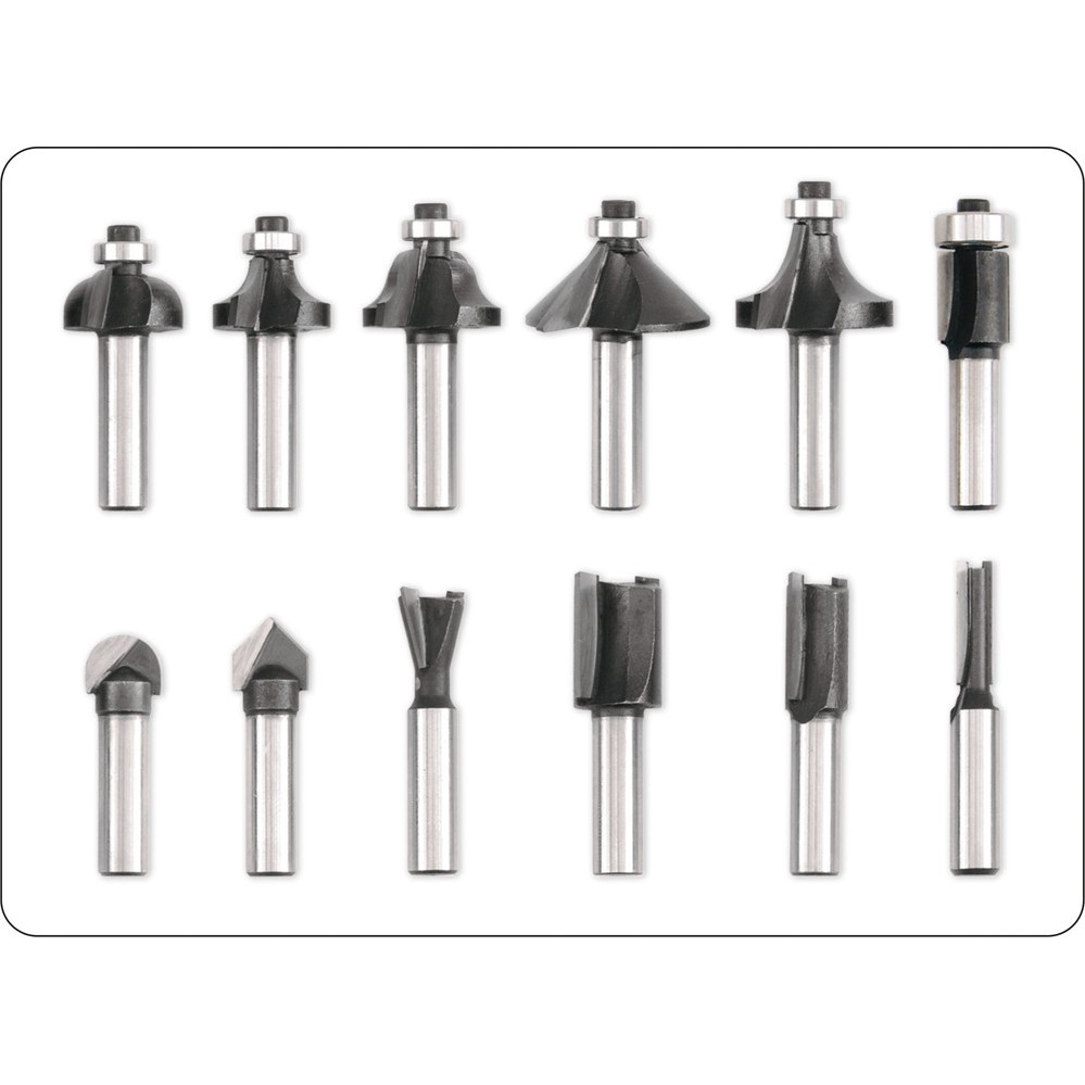 Vorel Sada fréz do dřeva 12 ks, 8 mm TO-22550 Compass