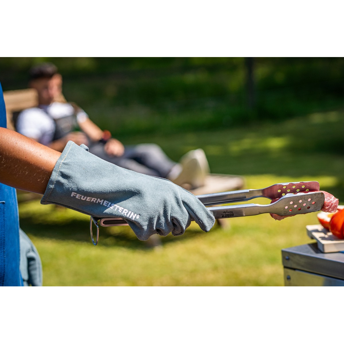 Dámské kožené grilovací rukavice BBQ Premium - pár Feuermeister 501736G13A