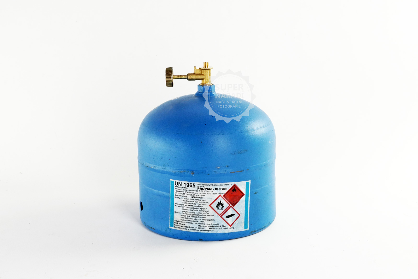 Jednocestný ventil Euro M9 x 0,75 LH na 2 Kg plynovou láhev N1161 GSK