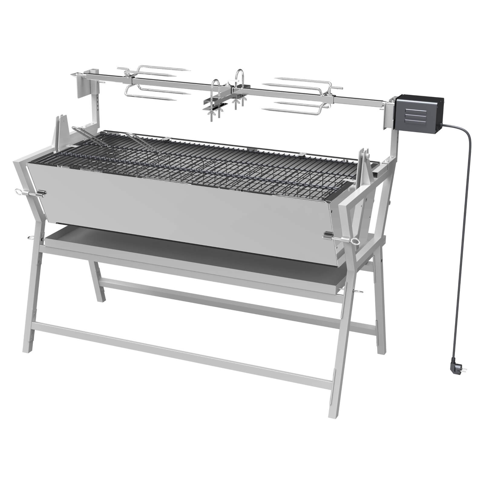 Gril Piglet na sele, kýtu s 230V rožněm Cattara 13049 na dřevěné uhlí, do max. 30 kg